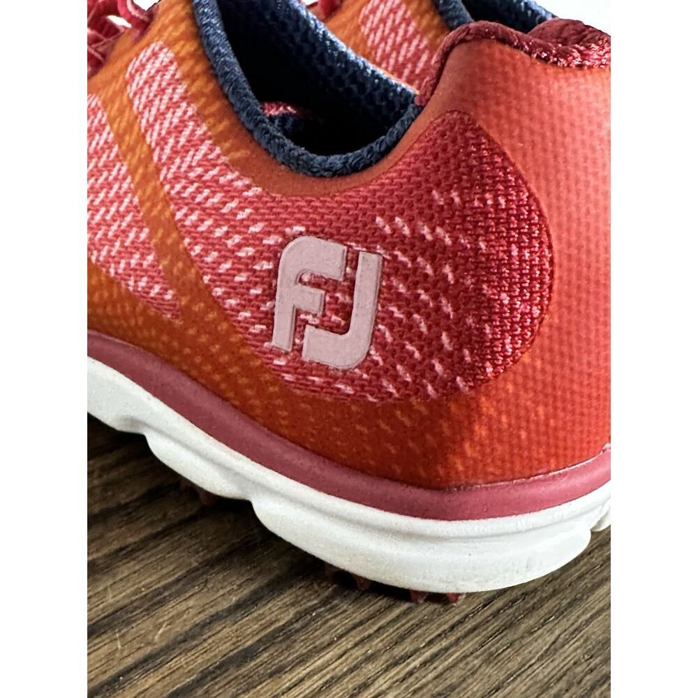 FOOTJOY emPower 98002 Orange/ Pink Spikeless Golf Shoes Women's SZ 7 EXCELLENT - Picture 6 of 8